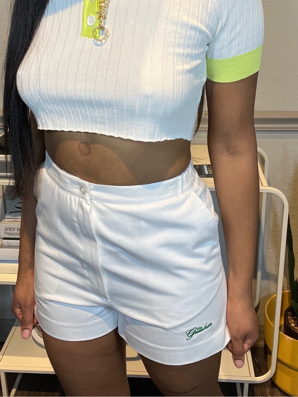 Women’s Boast Cotton White Shorts - Picture 3 of 6